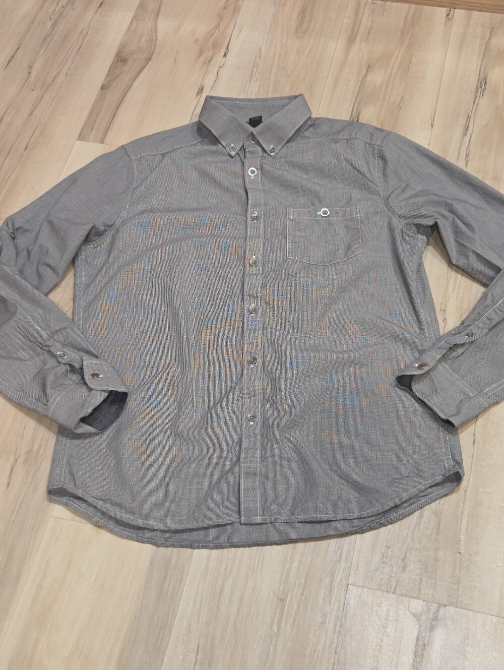 Kenneth Cole Reaction Men Dress Shirt Check Button Down Long Sleeve Size S